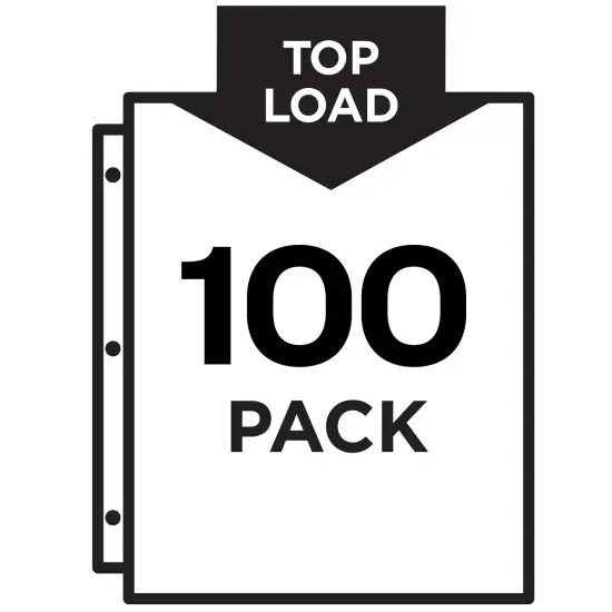 Avery Economy Weight Sheet Protectors, Acid Free, 8.5" x 11", 100 per pack, 100 Clear Document Protectors Total (75091) {2}