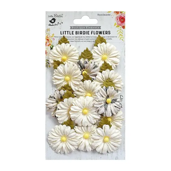 Little Birdie Valerie Paper Flowers 14/Pkg-Moon Light {1}