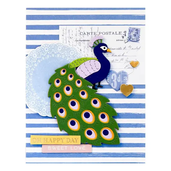 Spellbinders Etched Dies-Kaleidoscope Peacock {4}