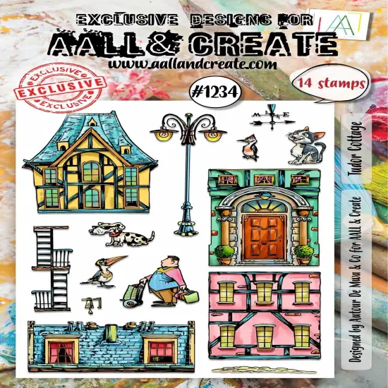 AALL And Create A6 Photopolymer Clear Stamp Set-Tudor Cottage {1}