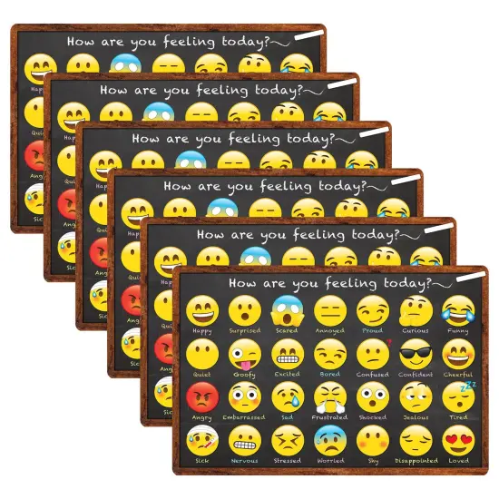 Computer Mouse Pad, 8" x 10", How are You Feeling, Pack of 6 {1}