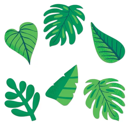 One World Tropical Leaves Cut-Outs, Pack of 36 {1}
