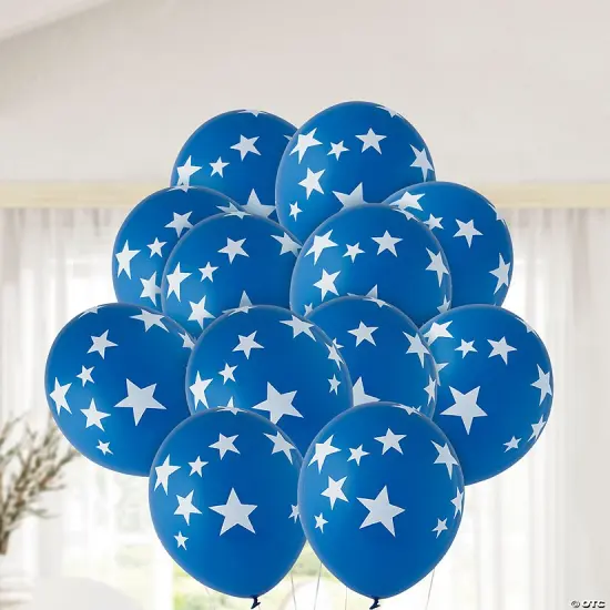 Stars 11" Latex Balloons 24 Pc Green {7}