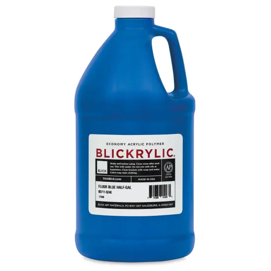 Blickrylic Student Acrylics - Fluorescent Blue, Half Gallon {2}