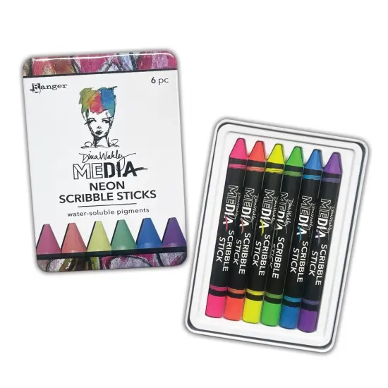 Dina Wakley Media Scribbles Sticks 4-6/Pkg {3}