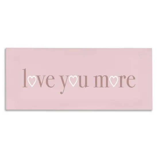 Stupell Industries Soft Pink Love You More Canvas Wall Art {1}