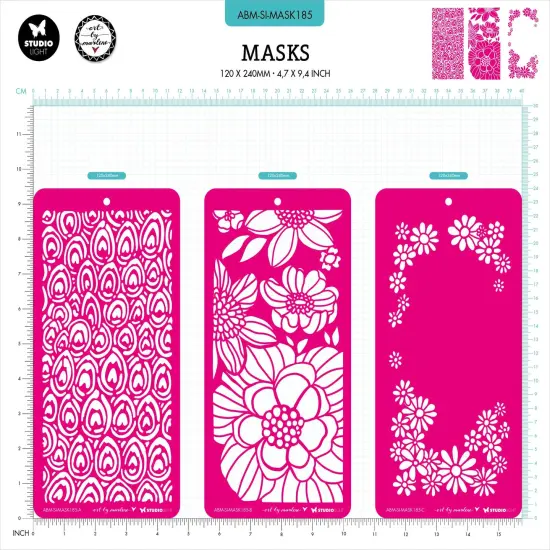 Art By Marlene Eternal Trio 4.33"X8.38" Stencil-Nr. 185, Eternal Trio {3}