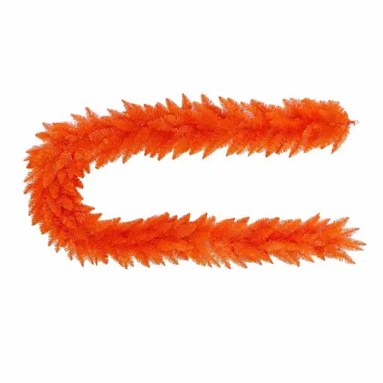 Kurt Adler 9-Foot Unlit Orange Garland {1}