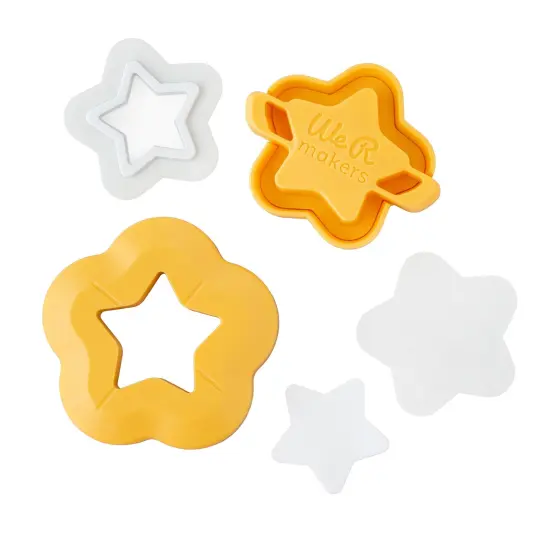We R Button Press Puffy And Shaker Insert-Star {5}