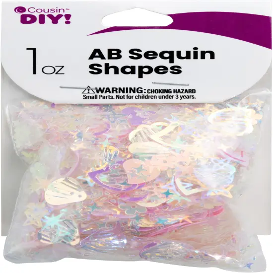 CousinDIY Crystal Sequins 1oz-Assorted Shapes {1}