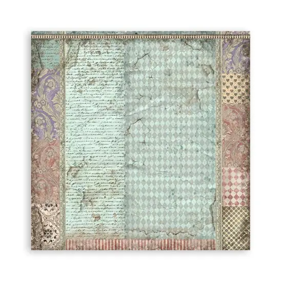 Stamperia Polyester Fabric 12"X12" 4/Pkg-Alice {6}