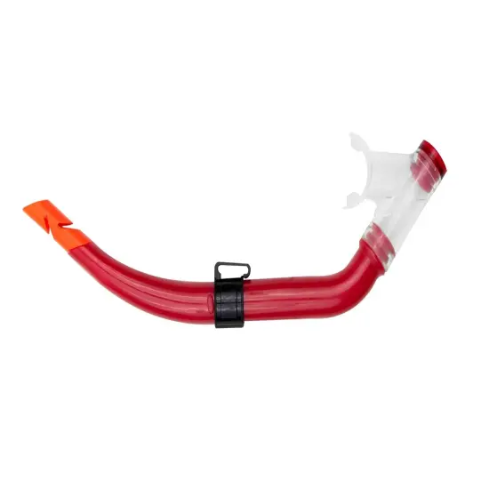 Swimline Junior Porpoise Composite Dry Top Silicone Snorkel with Purge Valve - 14" - Red {4}