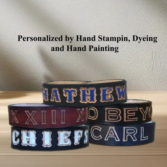 3/4" Vegetable-Tanned Leather Bracelets &ndash; 8 Pack - Stamping, Tooling, Painting, Engraving, Burning and Decorating Ready {6}