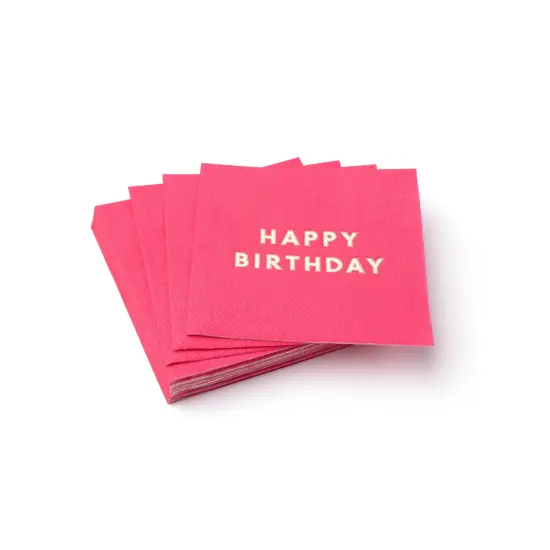 HAUTE PINK SIGNATURE HAPPY BIRTHDAY COCKTAIL NAPKINS {2}