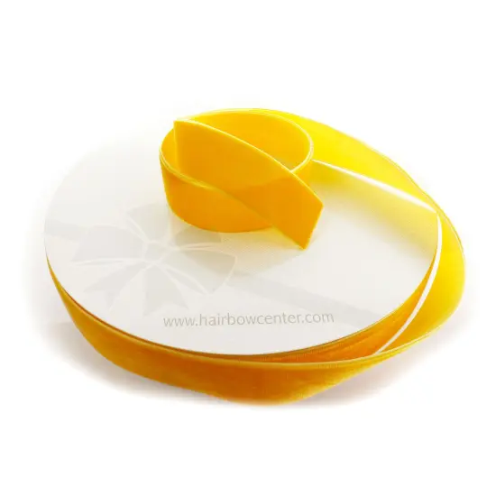1" Velvet Ribbon (5yd & 25yd Spool Lengths) 662 Golden Yellow {4}