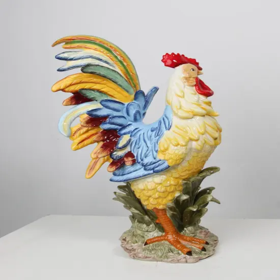 Ceramic Blue Rooster Figurine, Home D&eacute;cor, Gift for Her, Gift for Mom, Kitchen D&eacute;cor, Farmhouse D&eacute;cor, Fall Decor {5}