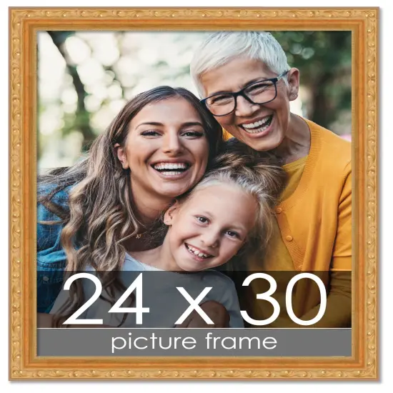 24x30 Museum-Quality Picture Frame with UV-Resistant Acrylic & Acid-Free Backing, Available in 4 Finishes - Gold, Silver, Bronze, and Black {1}