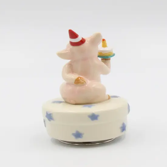 Happy Birthday Ceramic Pig Music Box, Home D&eacute;cor, Gift for Her, Gift for Mom, Kitchen D&eacute;cor, Farmhouse D&eacute;cor {3}