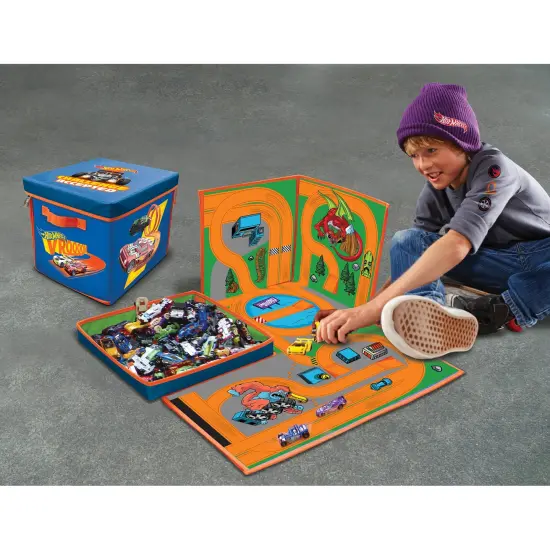 ZipBin Hot Wheels 300 Car Storage Cube & Playmat {6}