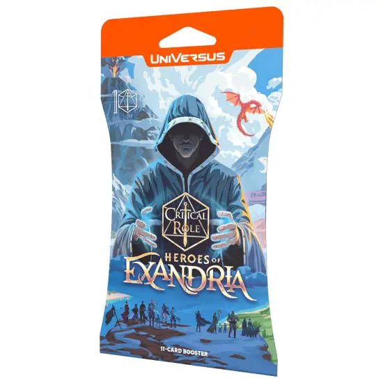 UniVersus: Critical Role: Heroes of Exandria - Booster Pack - 11 Card Hanging Pack, Randomly Assorted, Deck-Building Collectible Card Game {3}