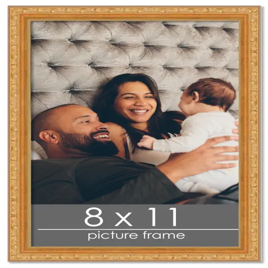 8x11 Museum-Quality Picture Frame with UV-Resistant Acrylic & Acid-Free Backing, Available in 4 Finishes - Gold, Silver, Bronze, and Black {1}