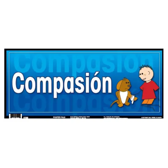 Poster Pals Spanish Character Educational & Language Teaching Posters,Bilingual Charts, Classroom Decoration and instruction, FSL, 6 Poster Set {6}