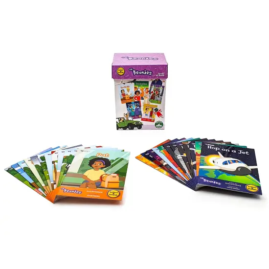 Junior Learning: The Beanies Diversity - Boxed Set - Hi-Lo Decodables, 60 Book Library, Phases 2-6, Week-By-Week Progression, Kids Reading Development {5}