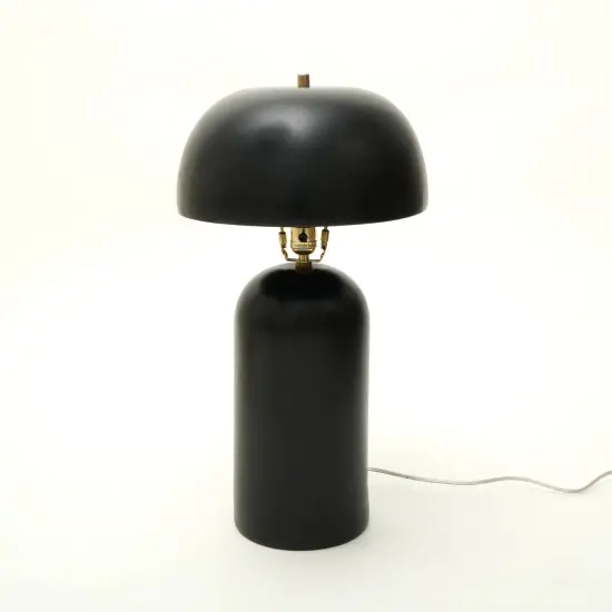 Handcrafted Decorative Black Ceramic Table Lamp - 13" X 13" X 22.5" {2}
