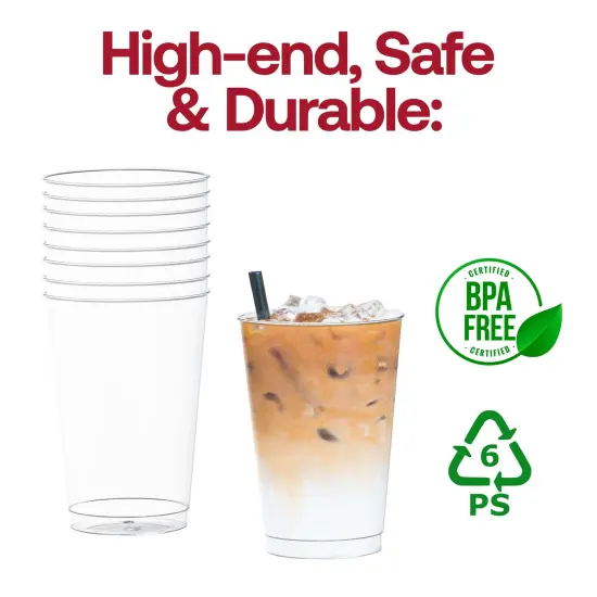 Crystal Clear Plastic Disposable Party Cups - 12 oz. (500 Cups) {4}