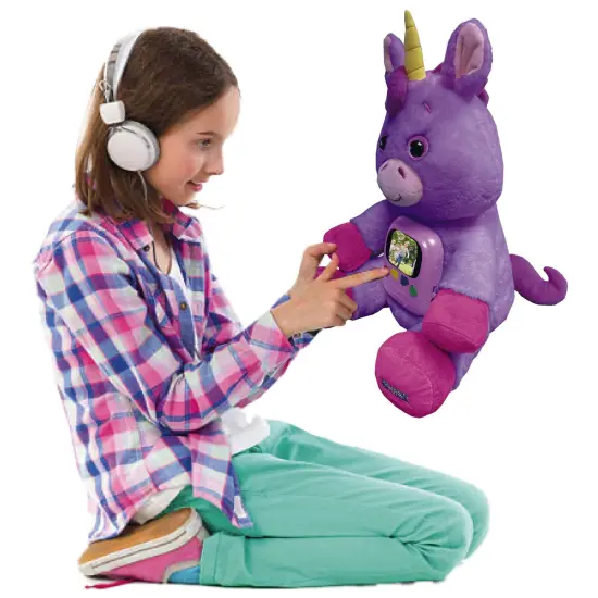 Happy Nappers: Photoflix - Beebee Purple Unicorn - Photo & Video Viewer, Digital Screen, Plush Animal Toy, USB & Headphones, Upload & Share, Kids 3+ {5}