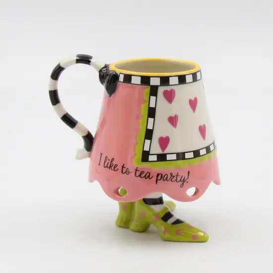 Ceramic Pink Skirt Cup, Home D&eacute;cor, Gift for Her, Mom, Friend, or Coworker, Kitchen D&eacute;cor, Office Decor, Tea Party Decor {2}