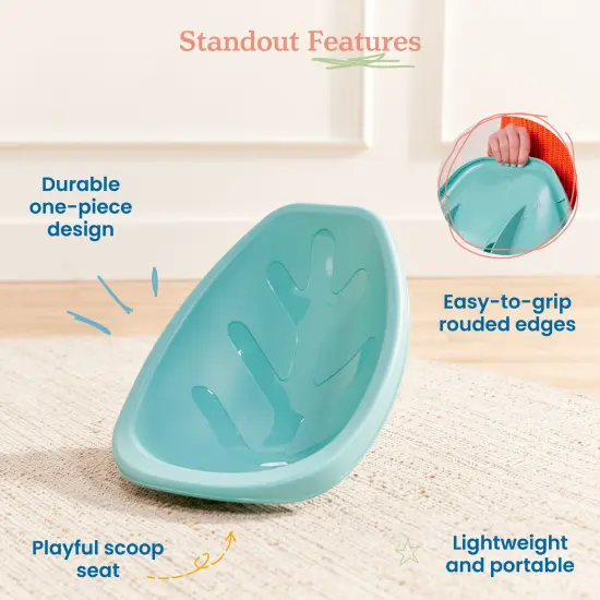 Leaf Floor Seat, Rocker Chair, 6-Piece Seafoam {4}