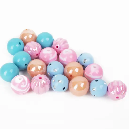 CousinDIY Bubblegum Bead 20mm 20/Pkg-Cotton Candy {3}