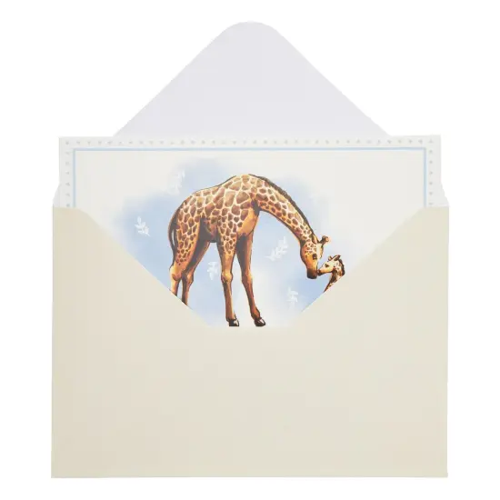 24 Pack Blank Baby Shower Cards and Envelopes with Sticker Seals, 6 Animal Designs (4x6 In) White {5}