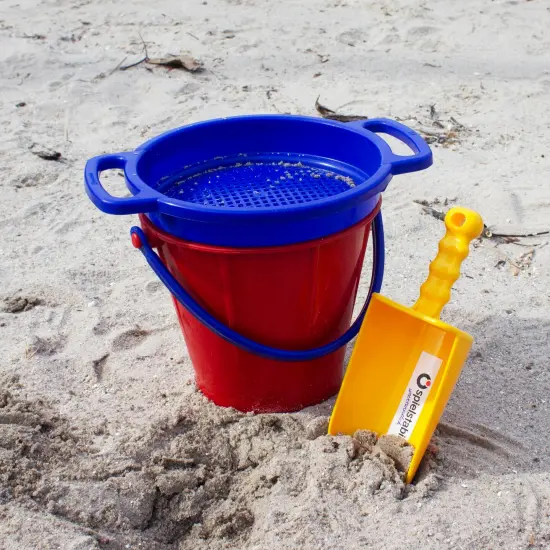 Spielstabil Outdoor Toys - Large Sand Sieve and Sifter for Kids 2 & Up, Heavy Duty Beach Sand Toys for Toddlers, Sandbox Essential Multicolor {5}