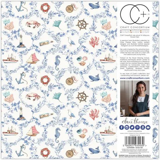 Craft Consortium Double-Sided Paper Pad 12"X12" 40/Pkg-Ocean Tale {3}