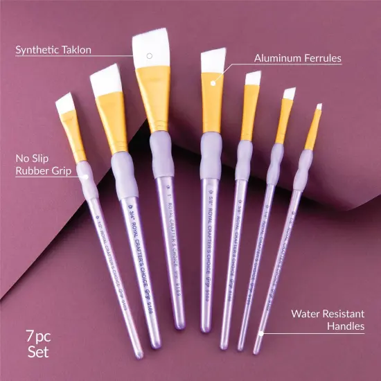 RCC 308 | Crafter's Choice™ 7pc White Taklon Angular Brush Set {5}