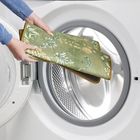 Kitchen Herbs Microfiber Dish Drying Mats, Set of 2 {4}