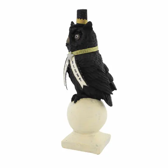 Heather Myers 9.5 Inch Sir Owloween Halloween Figurine , Lightweight Halloween Decor Fright Night Owl Black {3}
