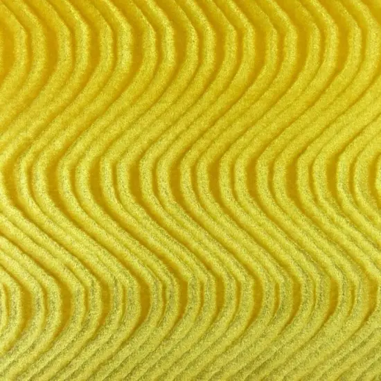1 Yard Swirl Velvet Flocking Fabric for Upholstery Home Decor Drapery Crafts 58/60" Width Yellow {1}