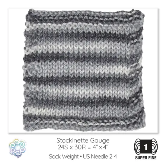 Slinky Malinky Superwash Merino Sock Yarn with Tencel - Silky & Strong. Pacific Northwest Hand Dyed. Fingering Weight #1. Mysty 4 pack {4}