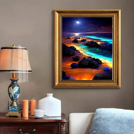 Beach Paint by Numbers for Adults - Landscapes Paint by Number on Canvas Without Frame, DIY Scenery Oil Painting for Gift Home Wall Decor (16x20 inch) {3}