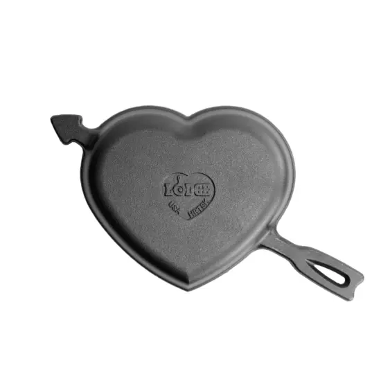 Lodge Cast Iron Heart Skillet, 9.25 inch Pre-seasoned Durable and Perfect for Cooking and Baking Heart-Shaped Dishes, Made in USA {3}