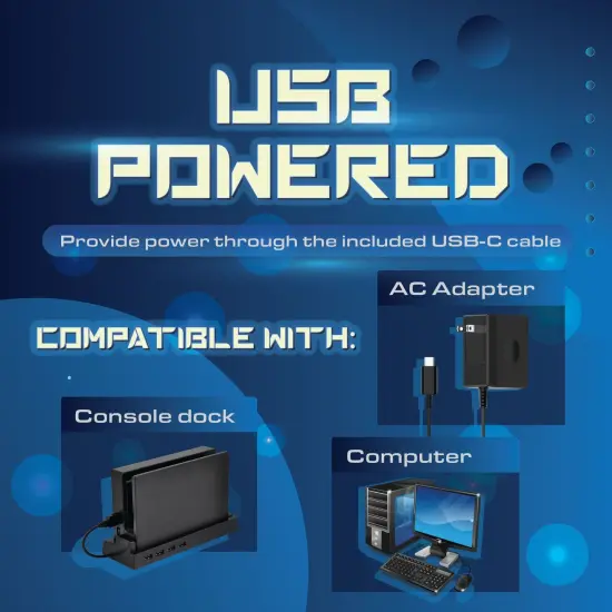 Insten 3-in-1 Charging Dock for Nintendo Switch & OLED Model Joy Con and Pro Controller with LED Indicator & Type C Charging Cable Black {4}