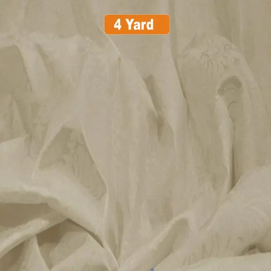 60" Wide Damask Flocking Taffeta Fabricfor Curtains Apparel and Decor Ivory on Ivory Damas {1}