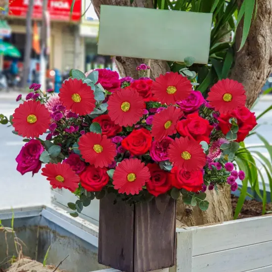 Summer Gerbera Daisy Artificial Flowers Tabletop Decor ,20PCS Red Daisy Flowers Artificial Fake Daisies for Wedding Party Office Home Decorations(Red) {5}