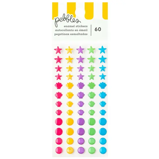 Pebbles Fun In The Sun Enamel Dots-60/Pkg {1}