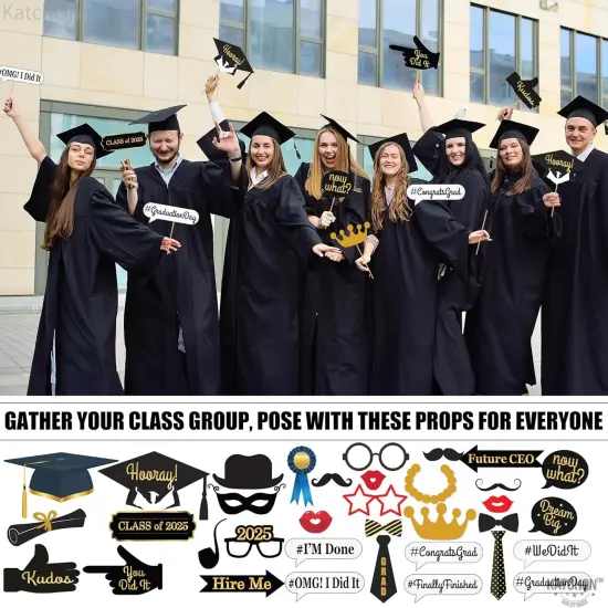Pack of 40 Graduation Photo Booth Props {3}