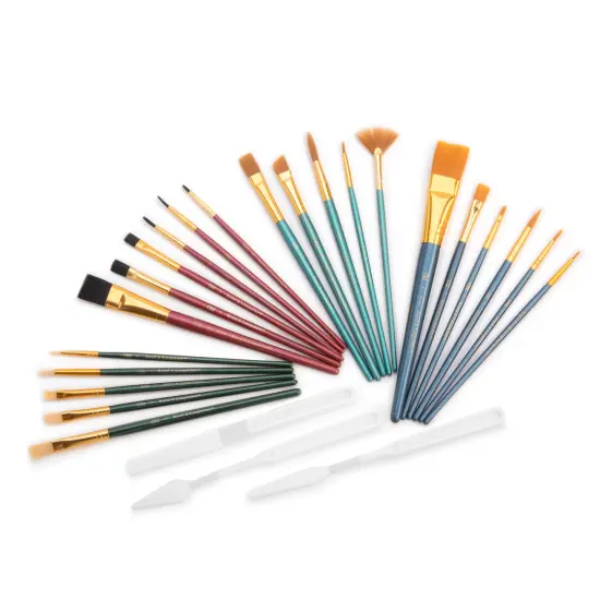 RSET-9258 | All Media 25pc Combo Variety Artist Brush Set {5}