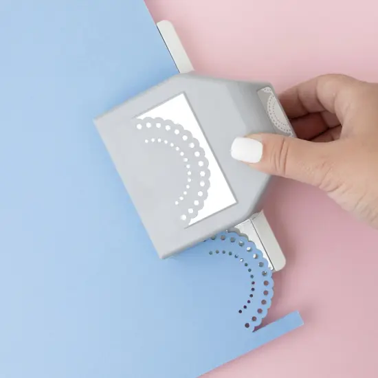 Large Edge Punch-Dotted Scallop, 1.25"X2.5" {5}